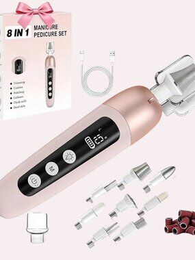 Electric Cordless Rechargeable Manicure & Pedicure Drill Set